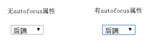 autofocus属性