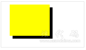 黄色矩形加黑色的阴影